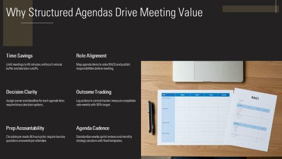 Agenda Show Slide Portrait For Meeting Agendas PPT Structure VM