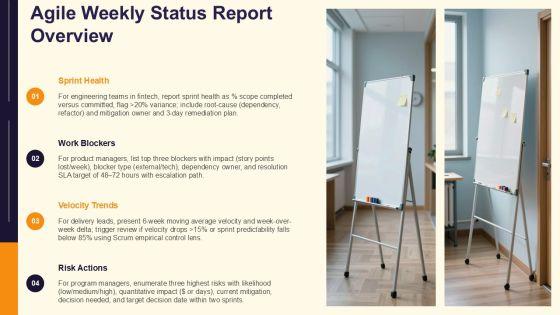 Agile Weekly Status Report Template PPT Mockup VM