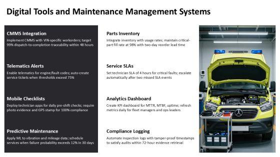 Ambulance Maintenance Checklist PPT Guidelines VM