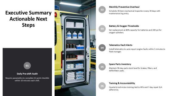 Ambulance Maintenance Checklist PPT Guidelines VM