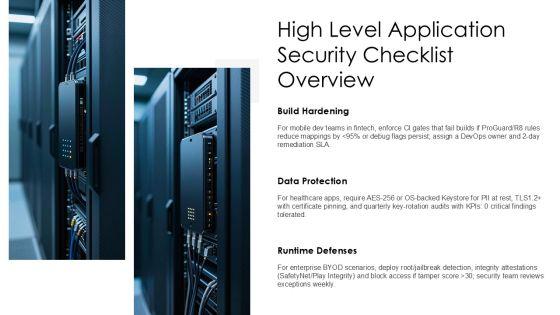 Android Application Security Testing Checklist PPT Presentation VM