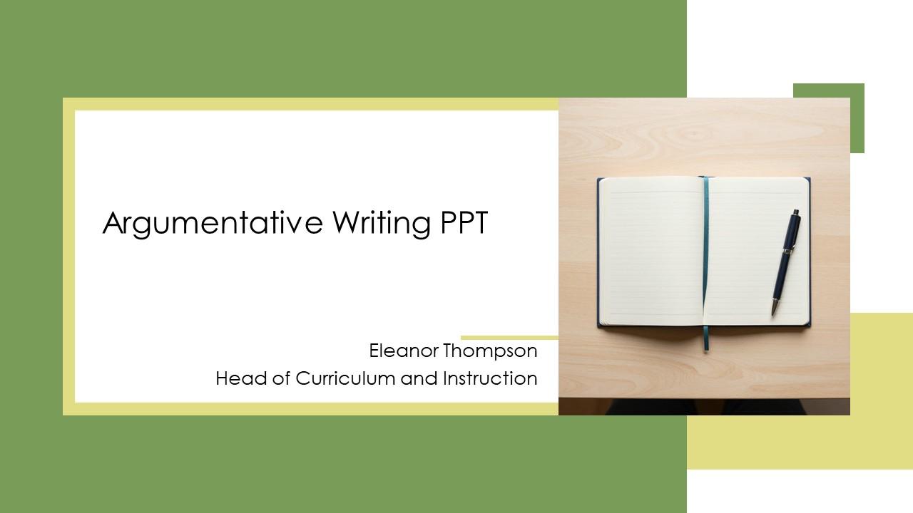 Argumentative Writing PPT Presentation VM
