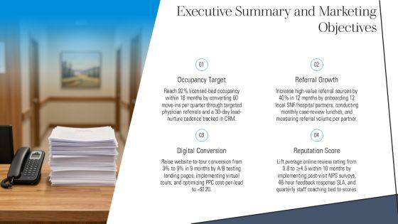 Assisted Living Marketing Plan Template PPT Mockup VM