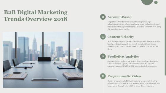 B2B Digital Marketing Trends 2018 PPT Demonstration VM