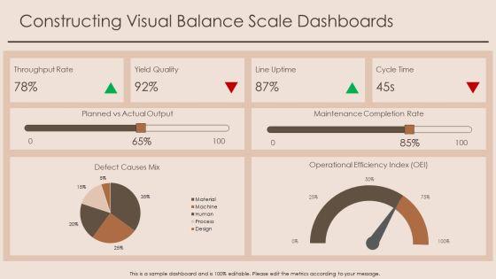 Balance Scale Info Graphics For Production Efficiency Monitoring PPT Graphics VM