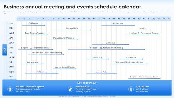 Business Annual Meeting And Events Schedule Calendar Business Annual Meeting And Events Schedule Calendar