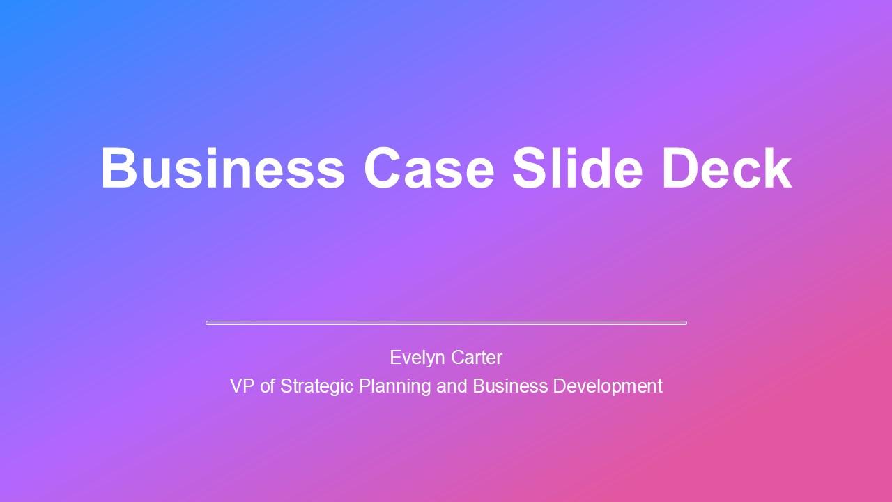 Business Case Slide Deck PPT Designs VM