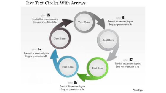 Business Diagram Five Text Circles With Arrows Presentation Template Business Diagram Five Text Circles With Arrows Presentation Template