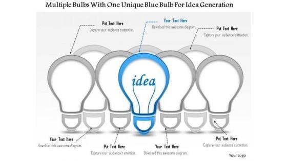 business_diagram_multiple_bulbs_with_one_unique_blue_bulb_for_idea_generation_presentation_template_1.jpg
