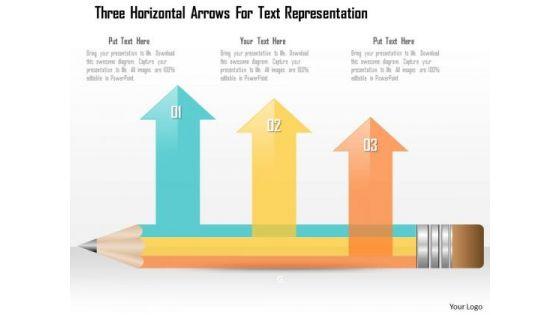 Business Diagram Three Horizontal Arrows For Text Representation Presentation Template Business Diagram Three Horizontal Arrows For Text Representation Presentation Template