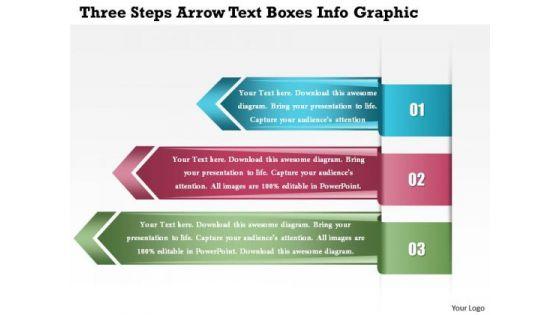 Business Diagram Three Steps Arrow Text Boxes Info Graphic Presentation Template Business Diagram Three Steps Arrow Text Boxes Info Graphic Presentation Template