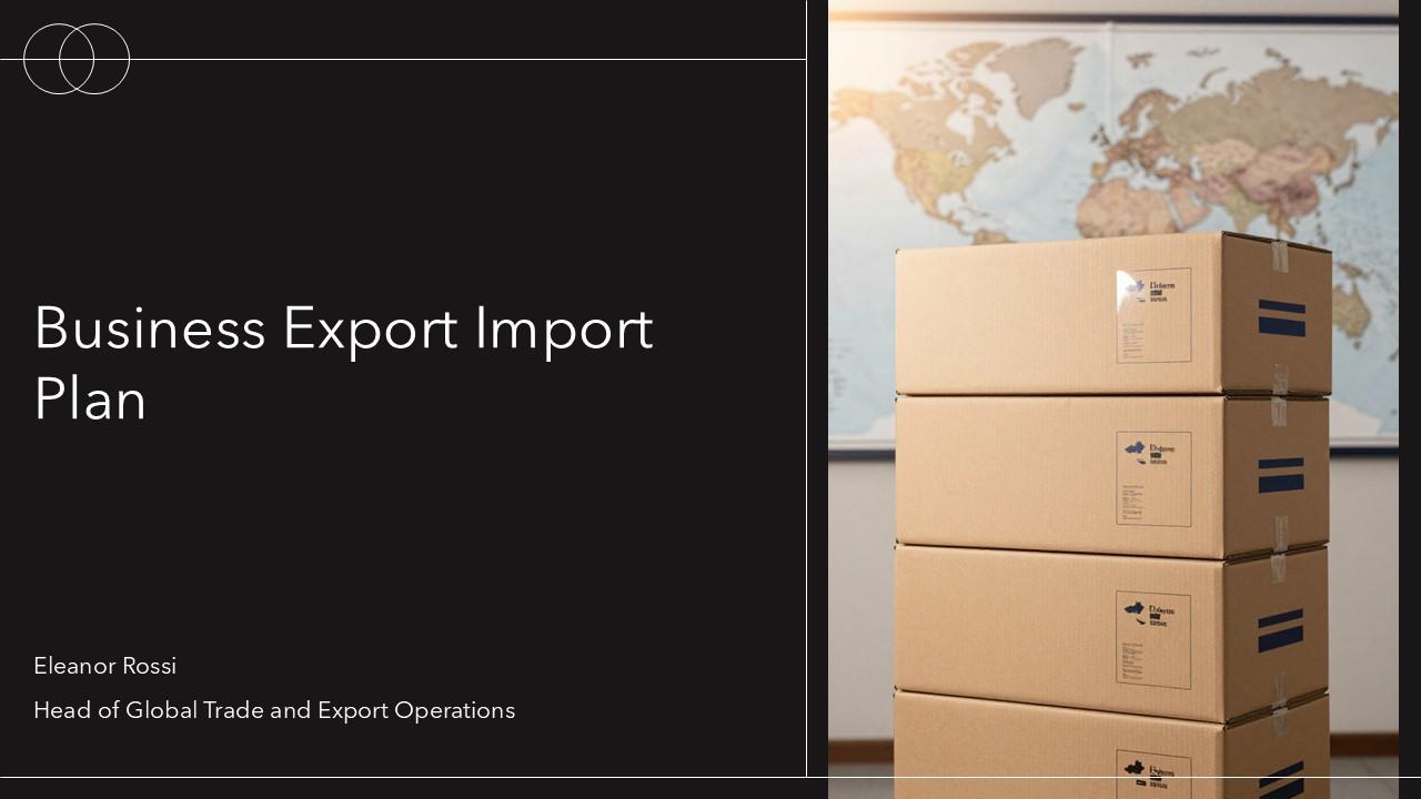 Business Export Import Plan PPT Guidelines VM