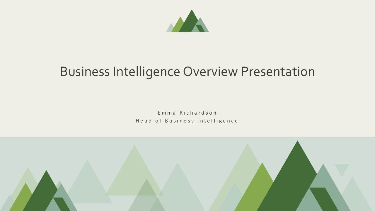 Business Intelligence Overview Presentation PPT Sample VM