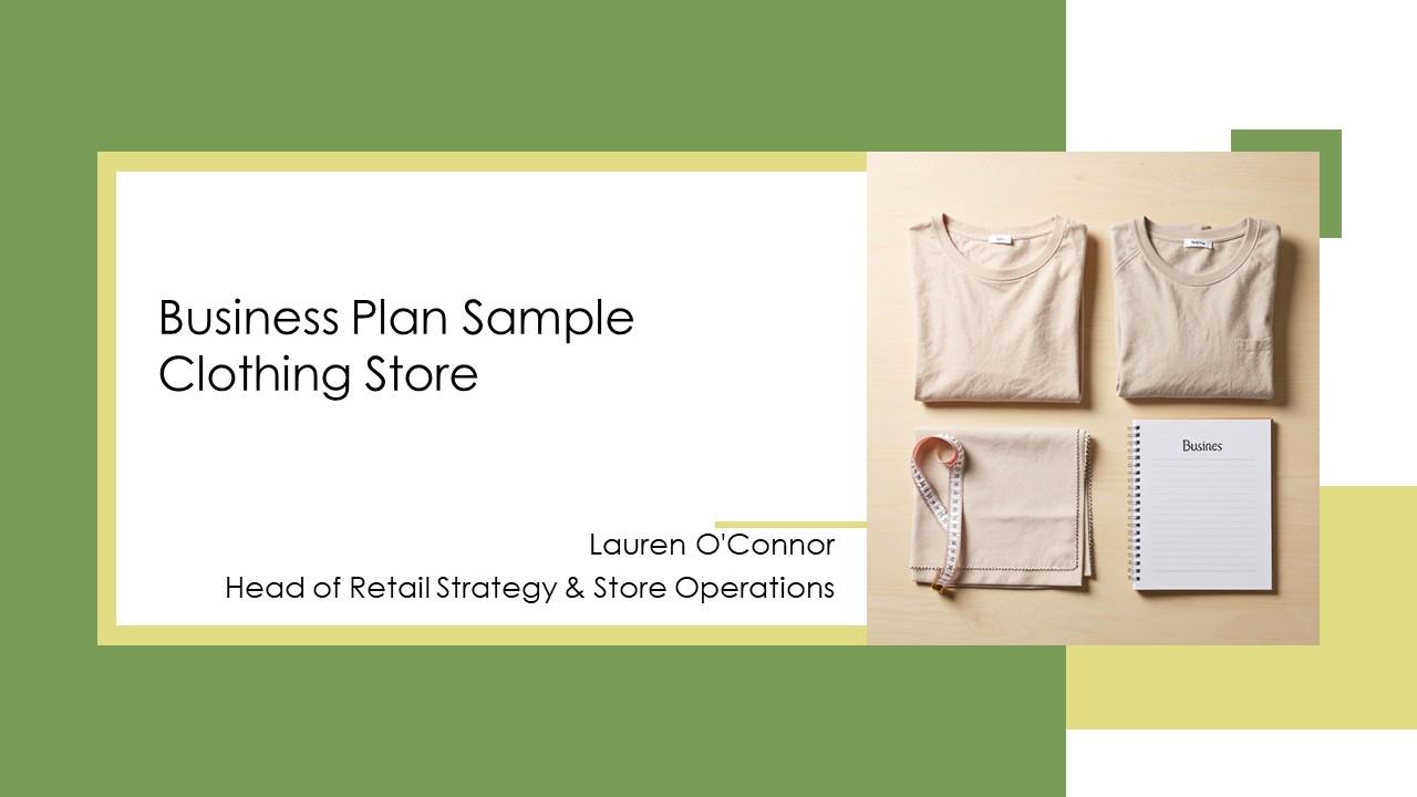 Business Plan Sample Clothing Store PPT Structure VM