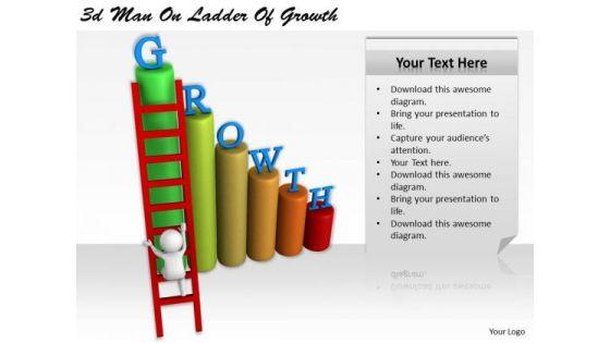 Business Strategy Consultant 3d Man Ladder Of Growth Concept Business Strategy Consultant 3d Man Ladder Of Growth Concept