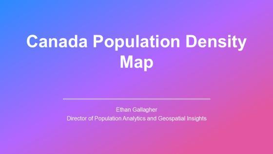 Canada Population Density Map PPT Slides VM
