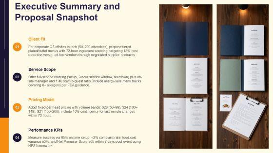 Catering Services Proposal Template PPT Guidelines VM