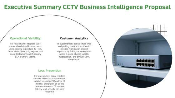 Cctv Installation Proposal Example Document For Business Intelligence Tools PPT Template VM