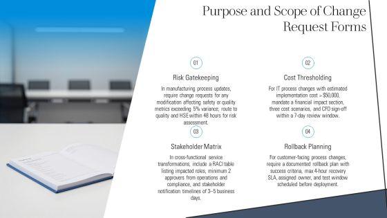 Change Request Form Template Samples For Process Governance PPT Guidelines VM