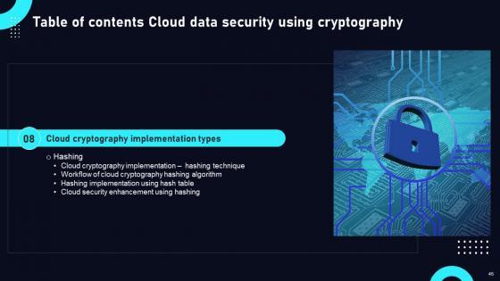 Cloud Data Security Using Cryptography Ppt Powerpoint Presentation Complete Deck With Slides