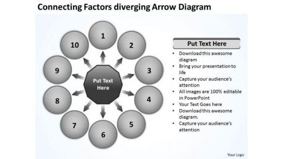 connecting_factors_diverging_arrow_diagram_circular_flow_chart_powerpoint_slides_1.jpg