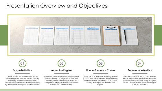 Construction Project Quality Management Plan PPT Structure VM