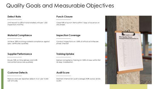 Construction Project Quality Management Plan PPT Structure VM