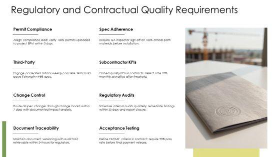 Construction Project Quality Management Plan PPT Structure VM