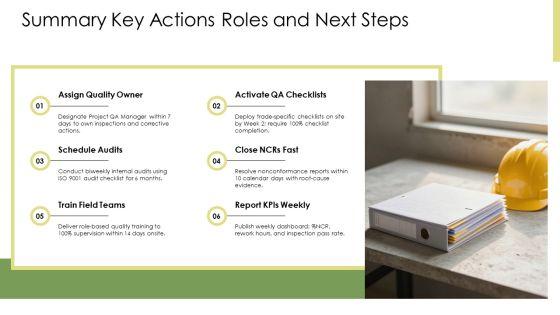 Construction Project Quality Management Plan PPT Structure VM