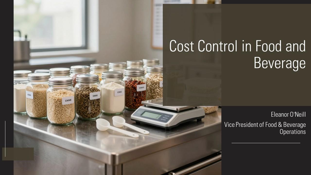 Cost Control In Food And Beverage PPT Outline VM