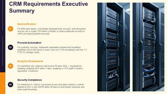 CRM Requirements Checklist PPT Structure VM