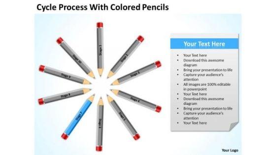 cycle_process_with_colored_pencils_ppt_business_plan_powerpoint_template_1.jpg
