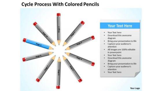 cycle_process_with_colored_pencils_ppt_business_plan_template_download_powerpoint_slides_1.jpg