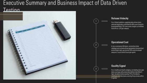 Data Driven Testing Framework PPT Summary VM
