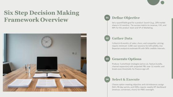 Decision Making Process 6 Steps PPT PowerPoint VM