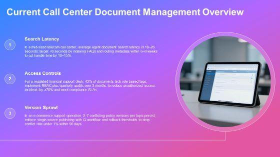 Document Management System Dashboard For For Customer Call Center PPT Guidelines VM