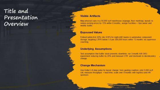 Edgar Schein Organisational Culture Model For Manufacturing Warehouse PPT Sample VM