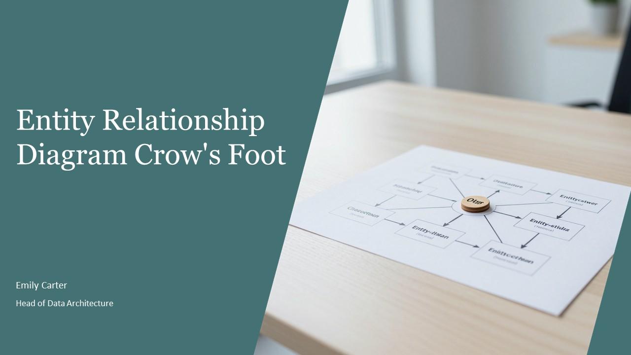 Entity Relationship Diagram Crows Foot PPT PowerPoint VM