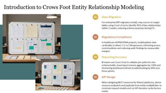 Entity Relationship Diagram Crows Foot PPT PowerPoint VM