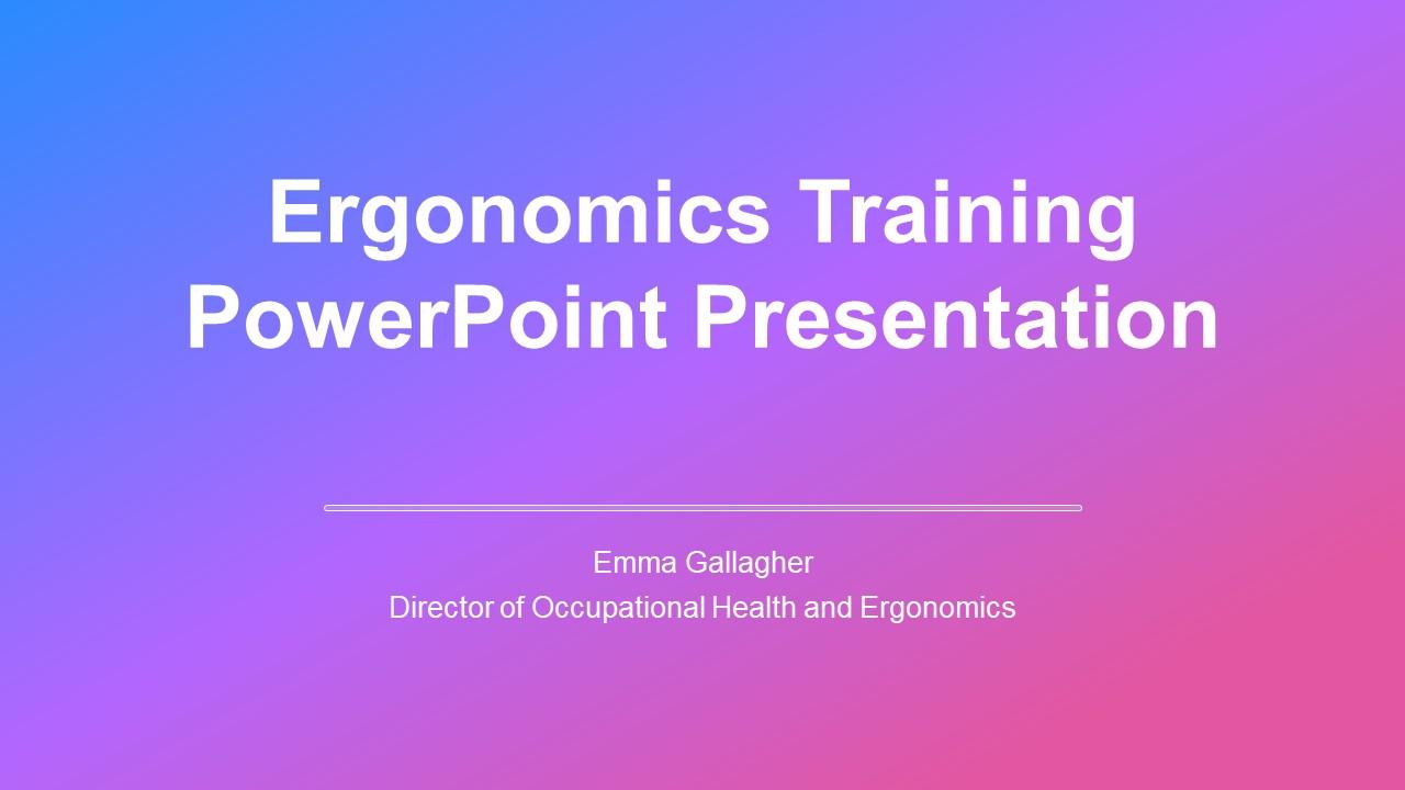 Ergonomics Training PPT Mockup VM