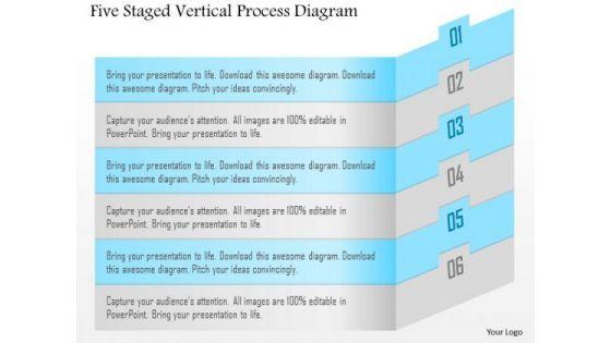 Five Staged Vertical Process Diagram Presentation Template Five Staged Vertical Process Diagram Presentation Template