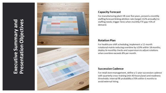 Five Yearly Human Resource Shared For Monthly Work Scheduling PPT Mockup VM