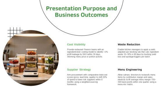 Food Costing PPT Designs VM