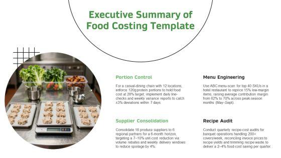 Food Costing PPT Designs VM