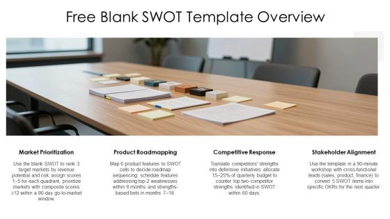 Free Blank SWOT Analysis PPT Sample VM