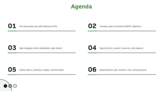 Goal Objective Strategy Tactic PPT Mockup VM