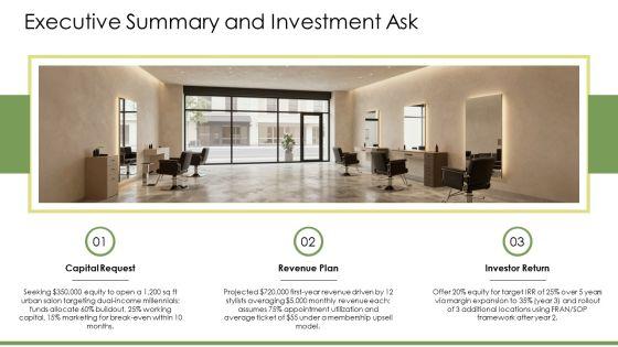 Hair Salon Business Plan PPT Mockup VM