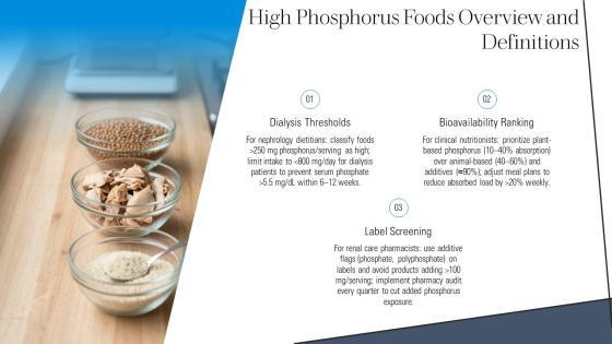 High Phosphorus Foods Chart PPT Template VM