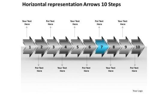 horizontal_representation_arrows_10_steps_vision_office_stencils_powerpoint_slides_1.jpg
