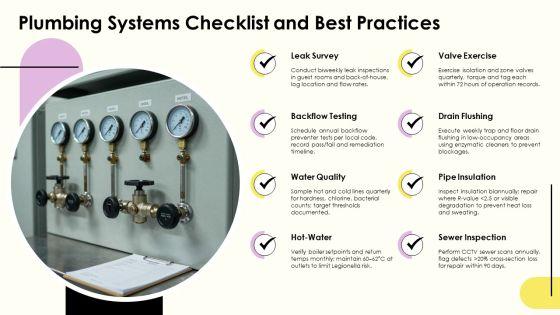 Hotel Preventive Maintenance Checklist PPT Structure VM
